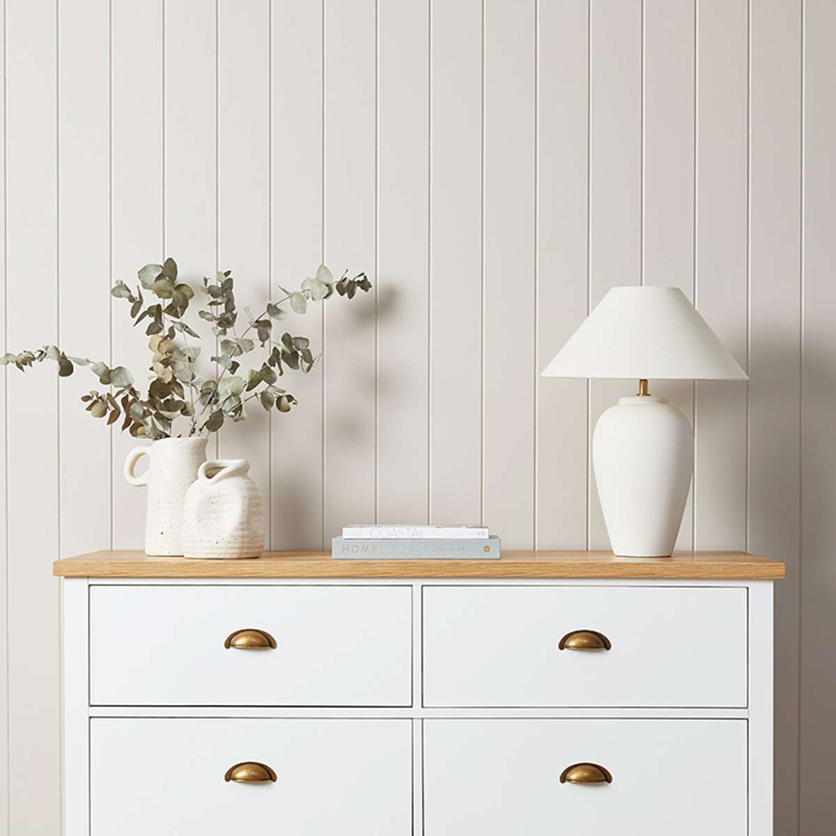 Hastings Six Drawer - White/Natural