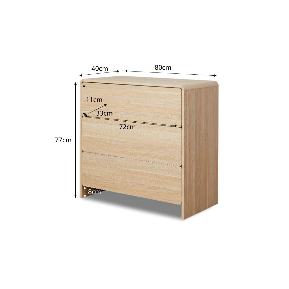 Owen Three Drawer - Natural