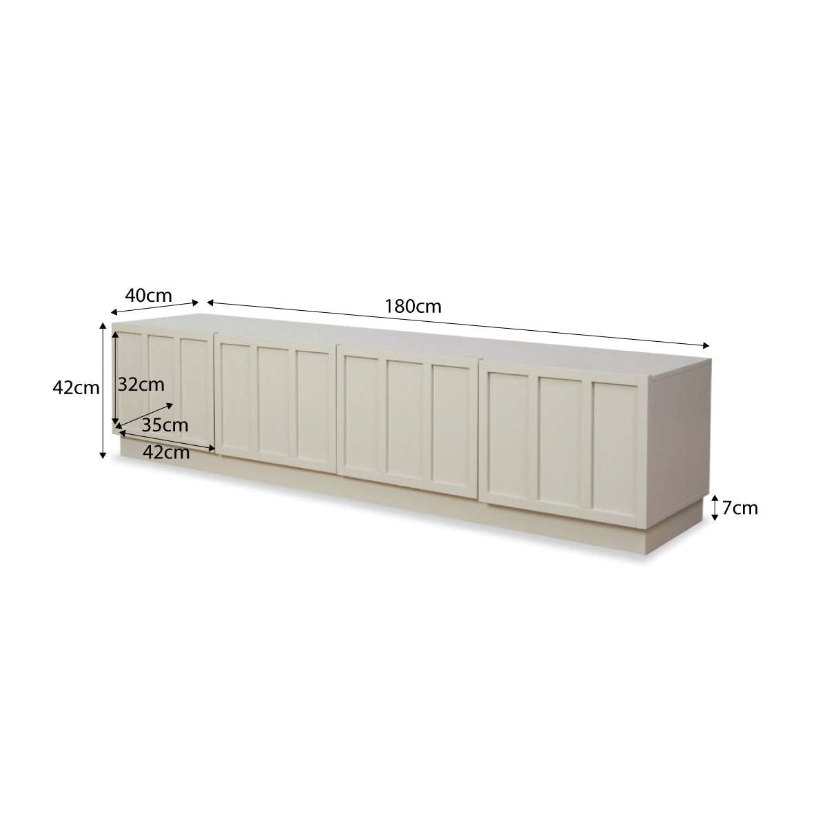 Emery Panel Entertainment Unit - Beige