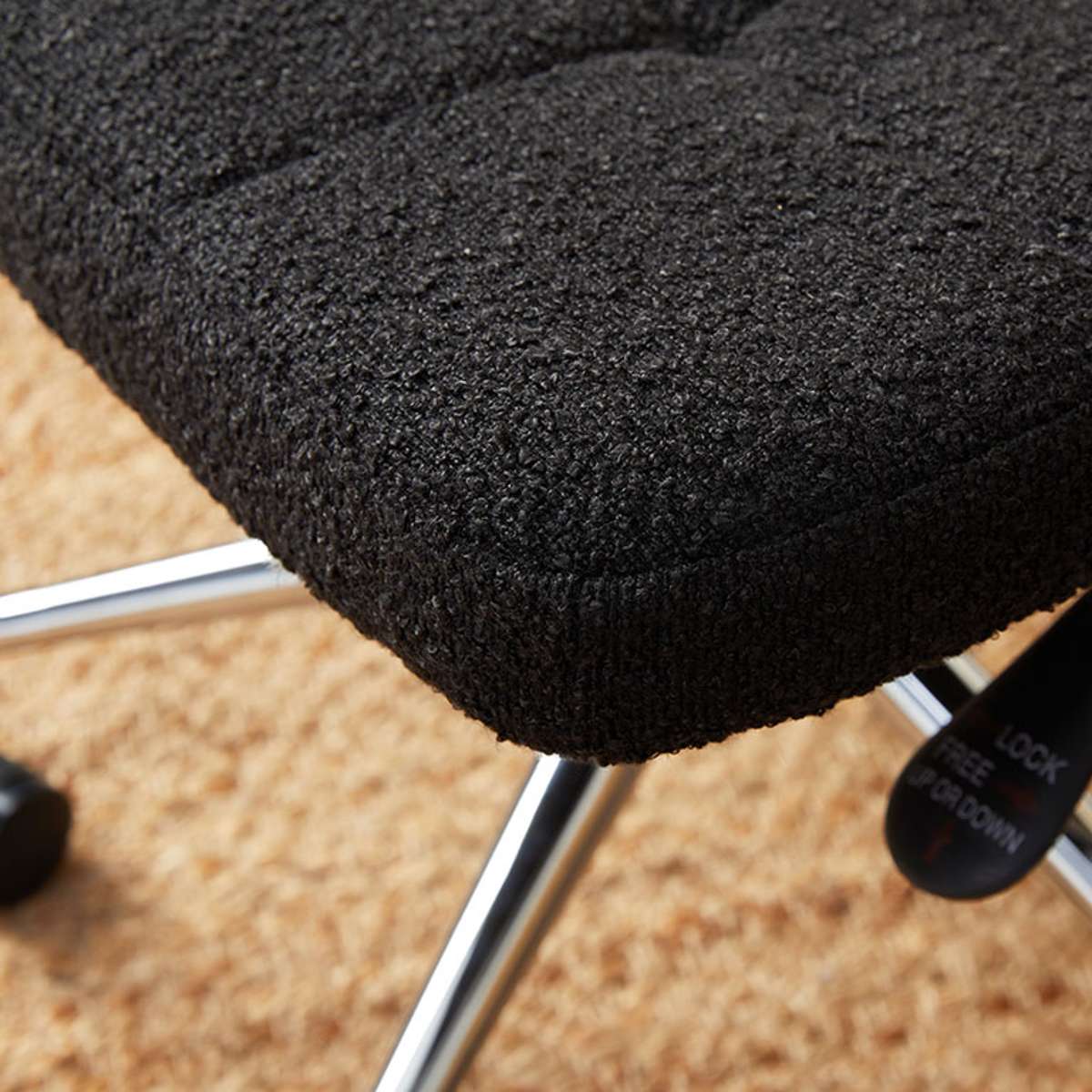 Asher Rattan Office Chair - Black/Natural