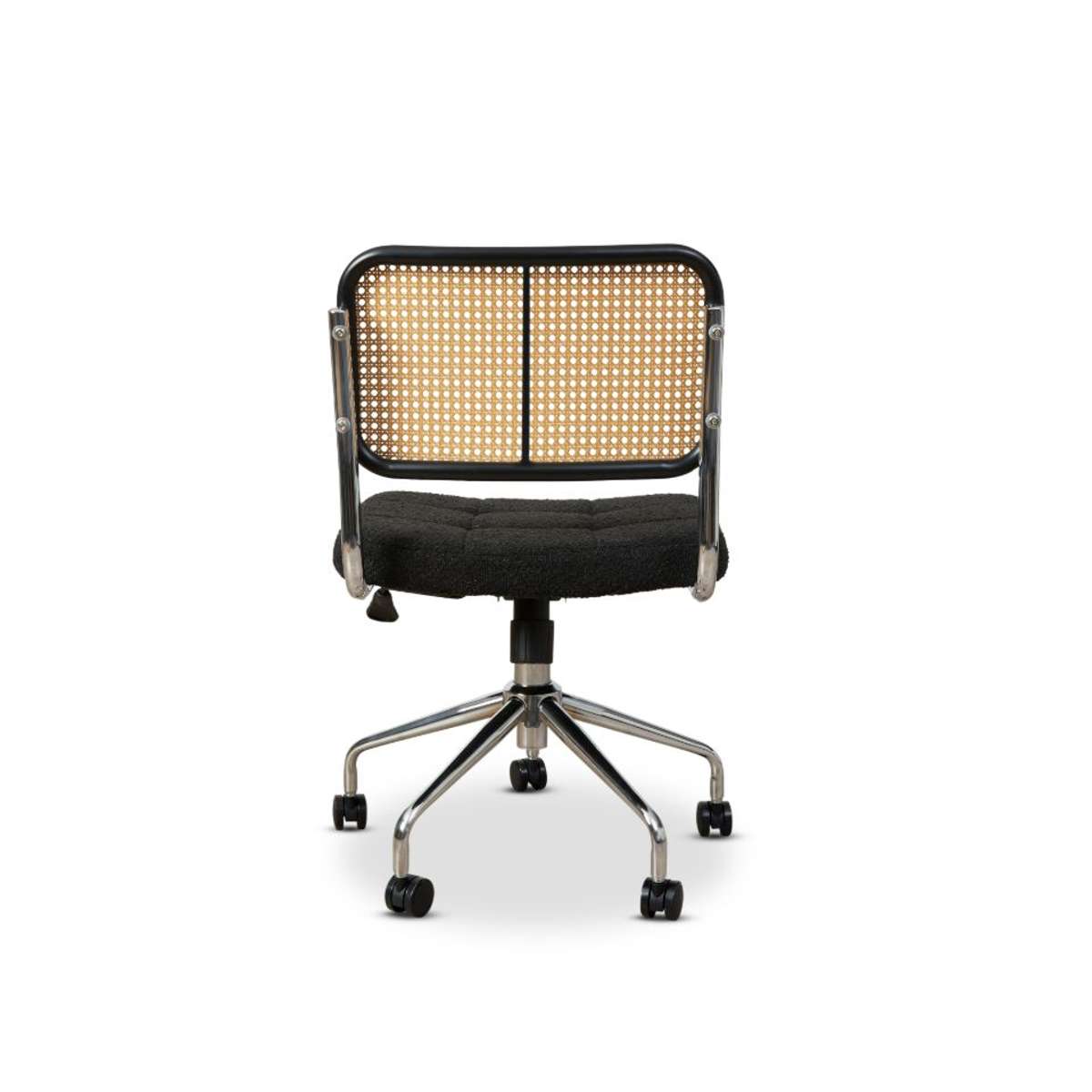 Asher Rattan Office Chair - Black/Natural