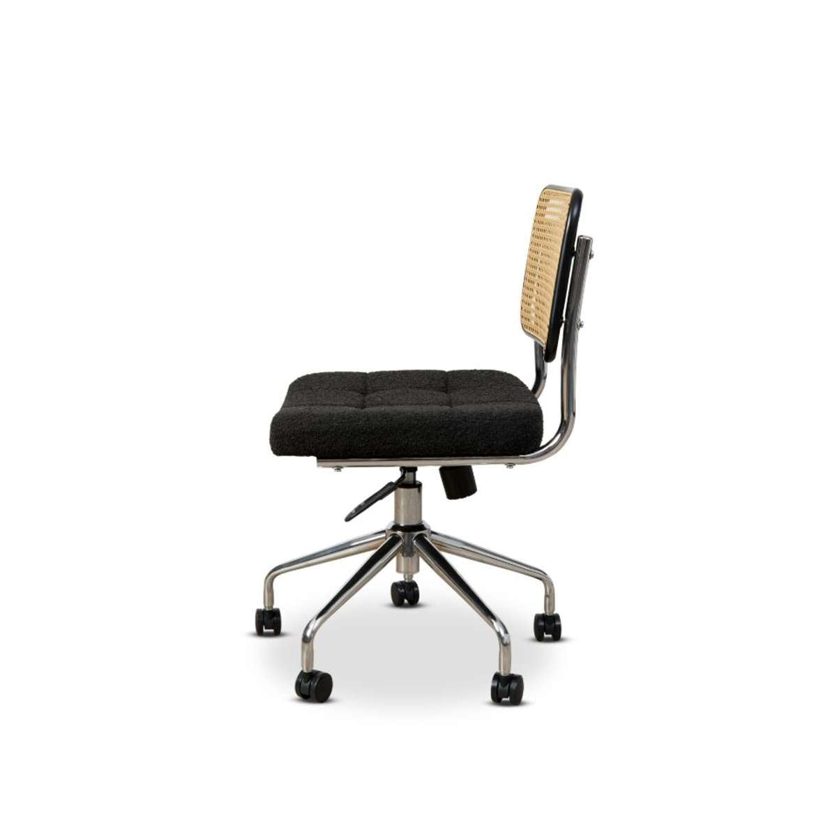 Asher Rattan Office Chair - Black/Natural