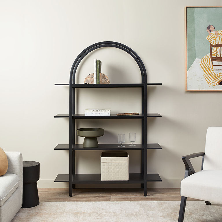 Alfie Arched Shelves - Black