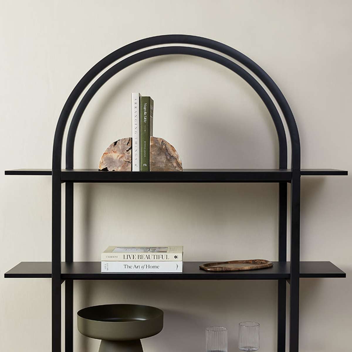 Alfie Arched Shelves - Black