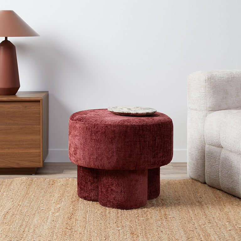 Ezra Chunky Leg Ottoman - Shiraz