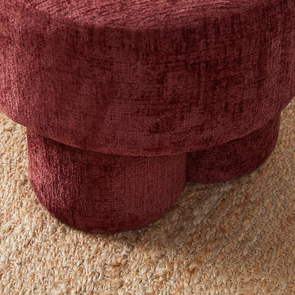 Ezra Chunky Leg Ottoman - Shiraz