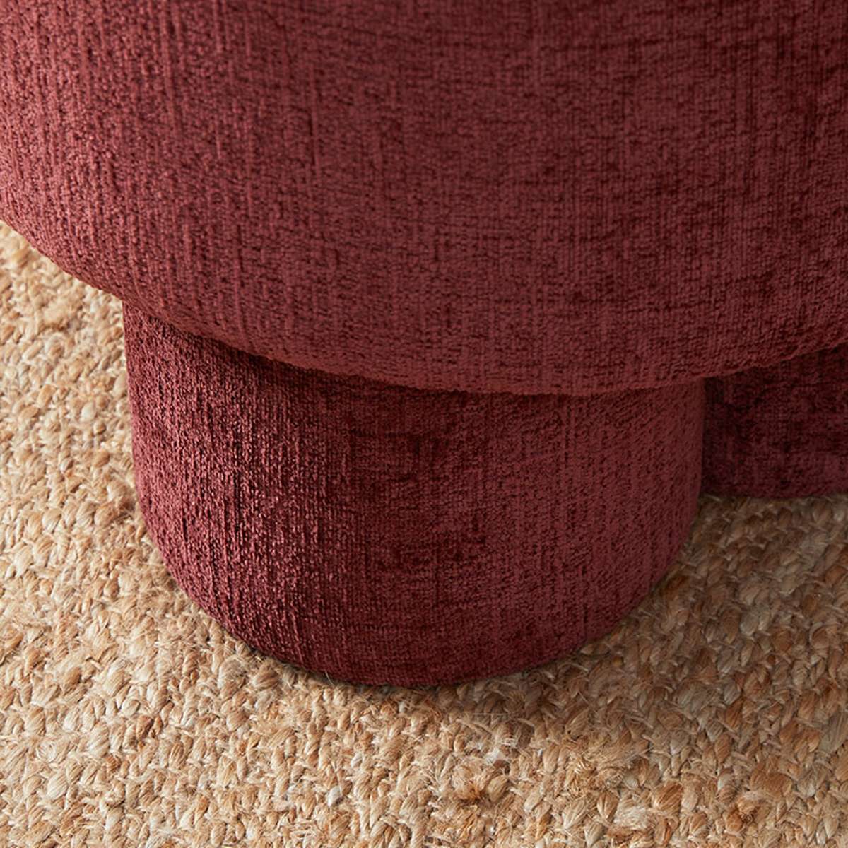 Ezra Chunky Leg Ottoman - Shiraz