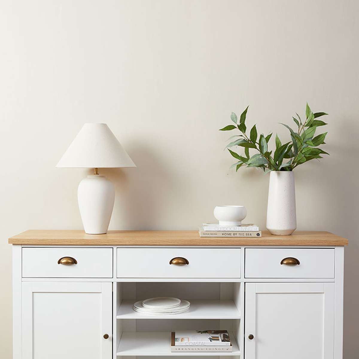 Hastings Buffet - White/Natural