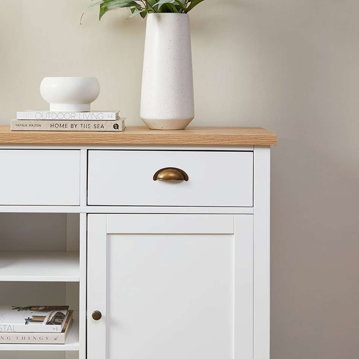 Hastings Buffet - White/Natural