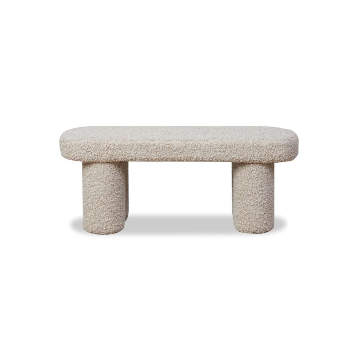 Shea Sherpa Bench Seat - Beige