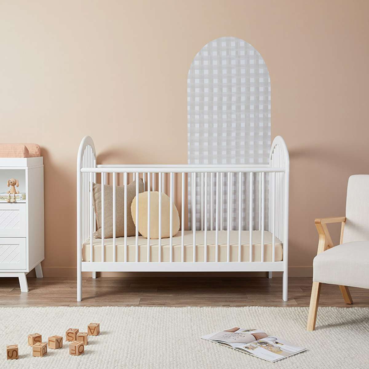 Archie White 3-in-1 Cot Conversion Bundle