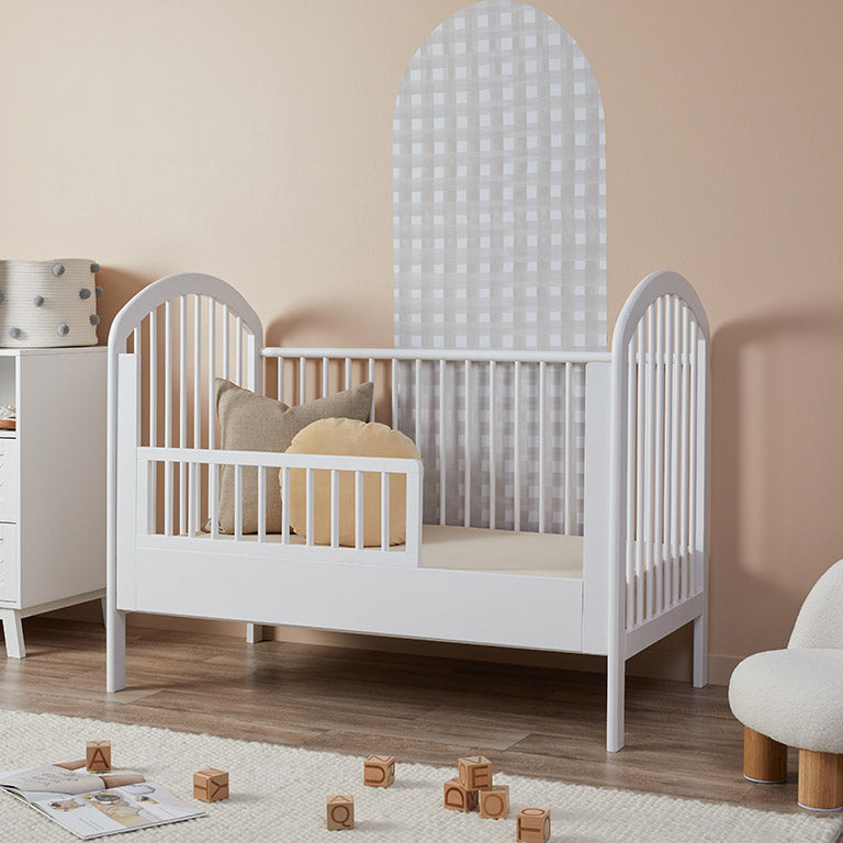 Archie Cot Toddler Bed Half Frame - White