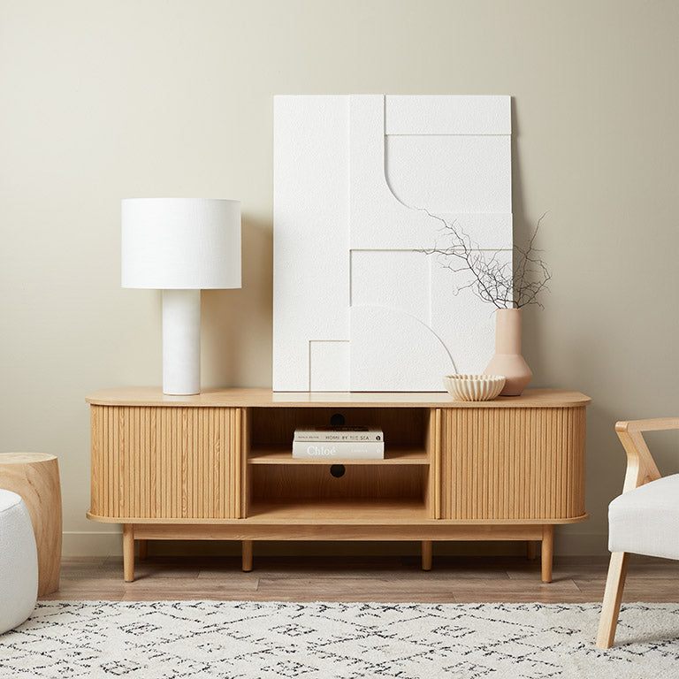 Maeve Entertainment Unit with Open Shelves - Natural