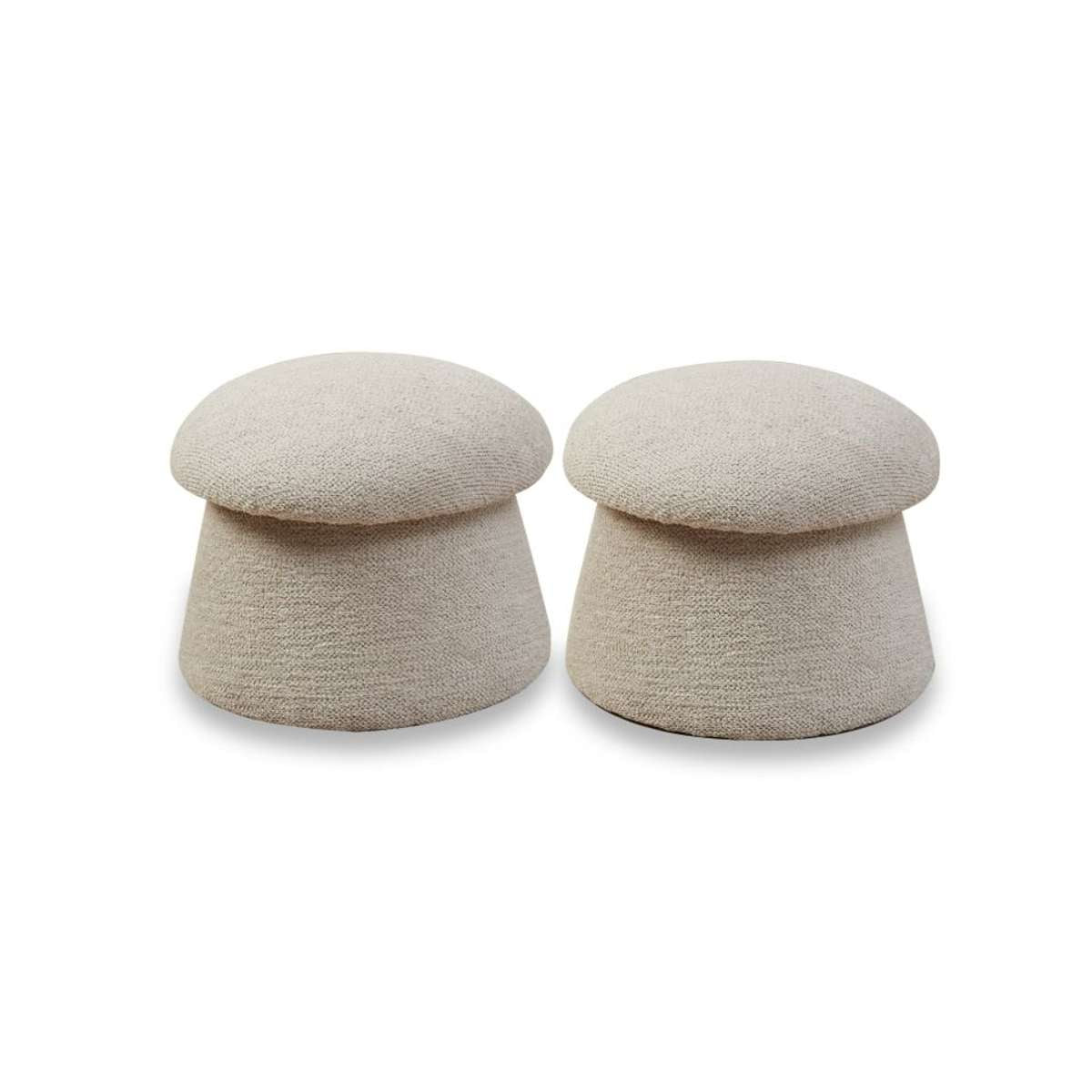 Mini Mushroom Stool - Set Of Two - Natural