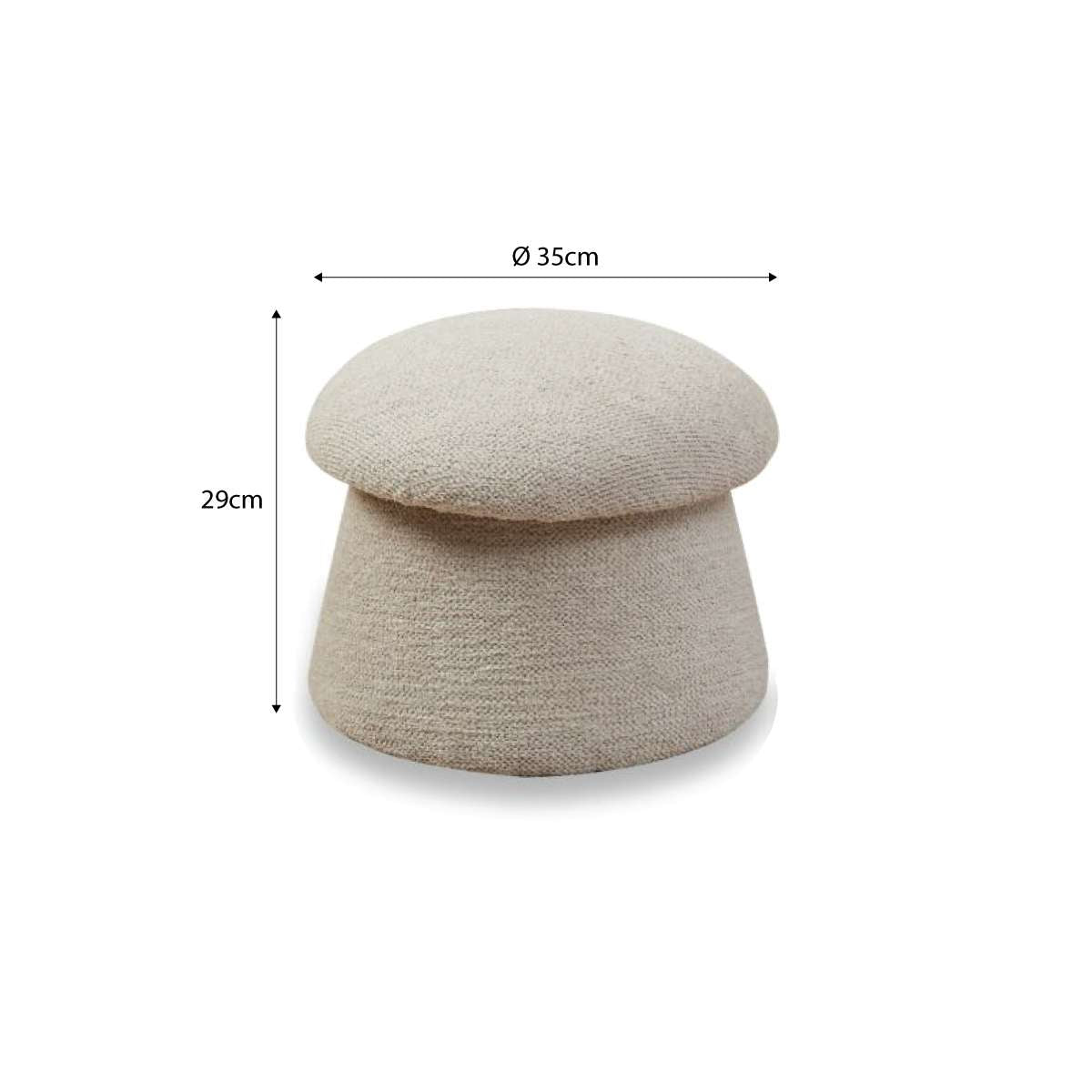 Mini Mushroom Stool - Set Of Two - Natural