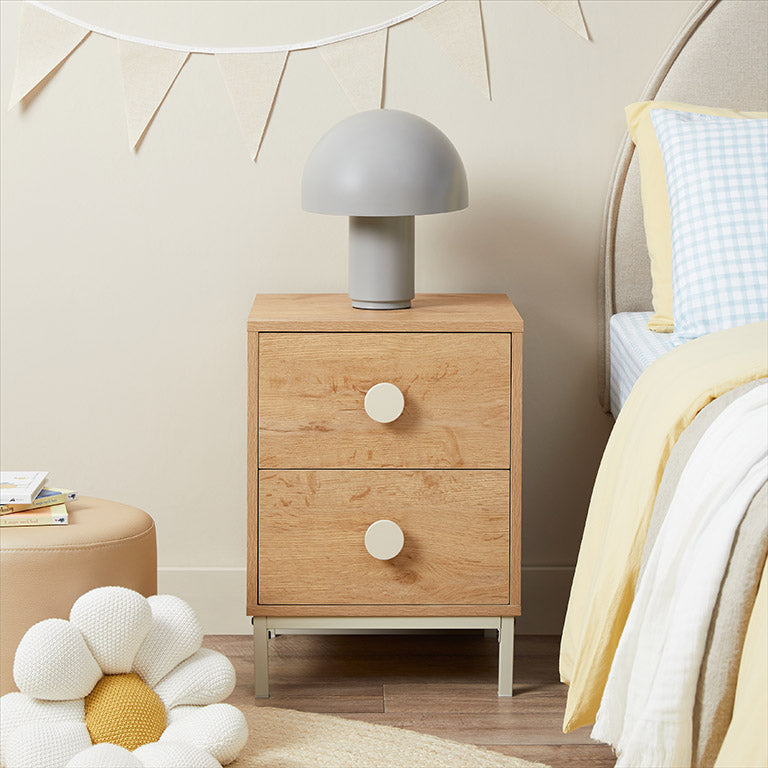 Spotty Bedside Table - Cream