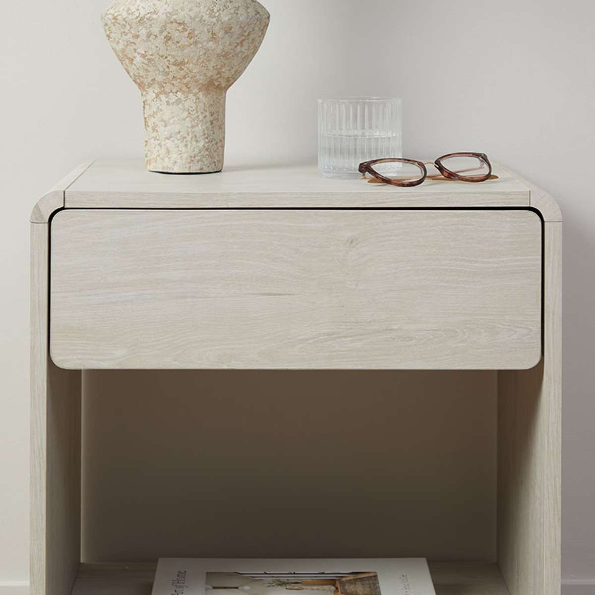 Owen Bedside Table - Cream