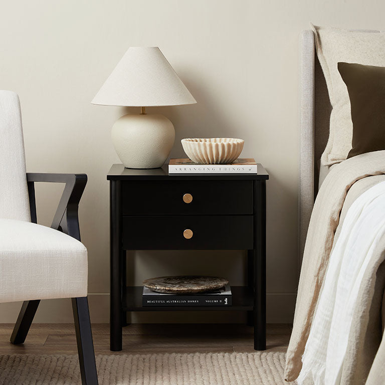 Delaney Bedside Table - Black