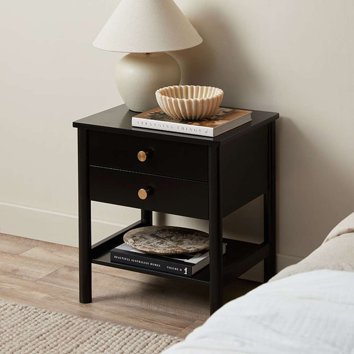 Delaney Bedside Table - Black