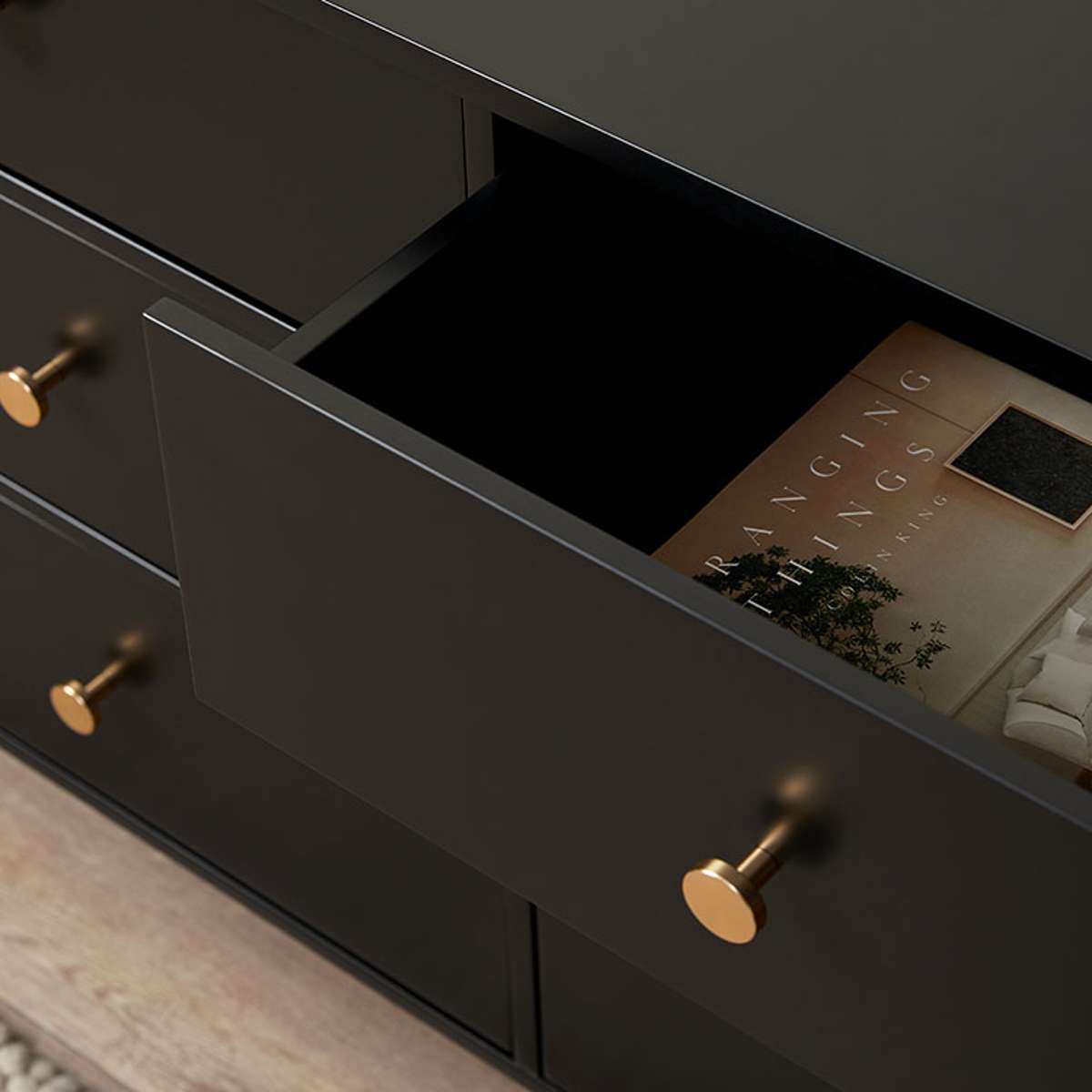 Delaney Six Drawer - Black