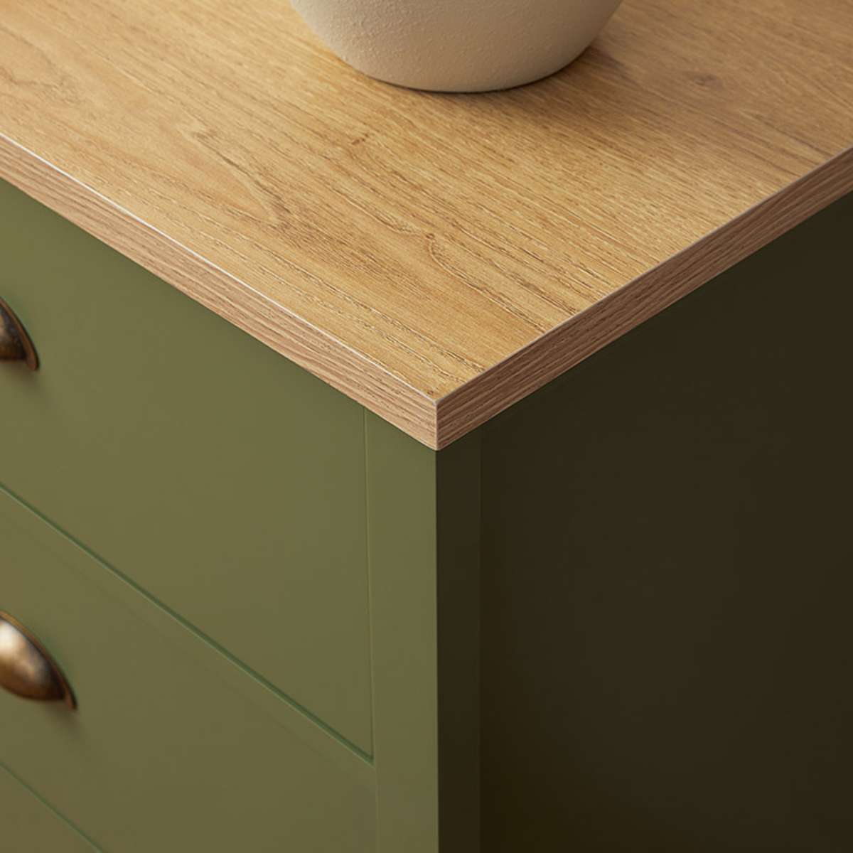 Hastings Six Drawer - Olive Green/Natural