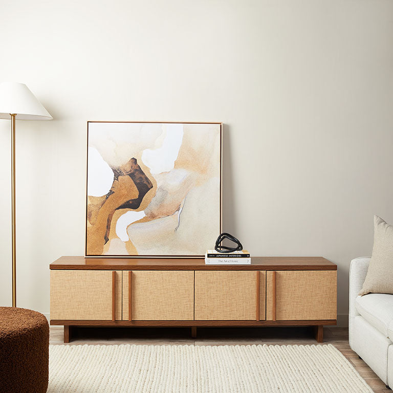 Minato Textured Entertainment Unit - Walnut