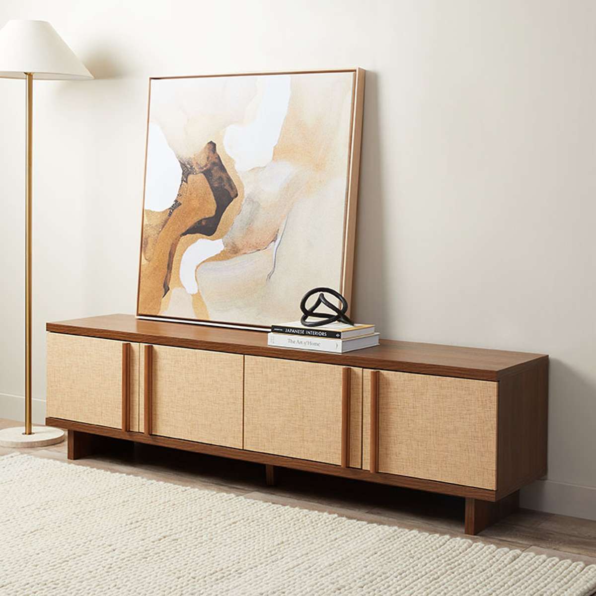 Minato Textured Entertainment Unit - Walnut