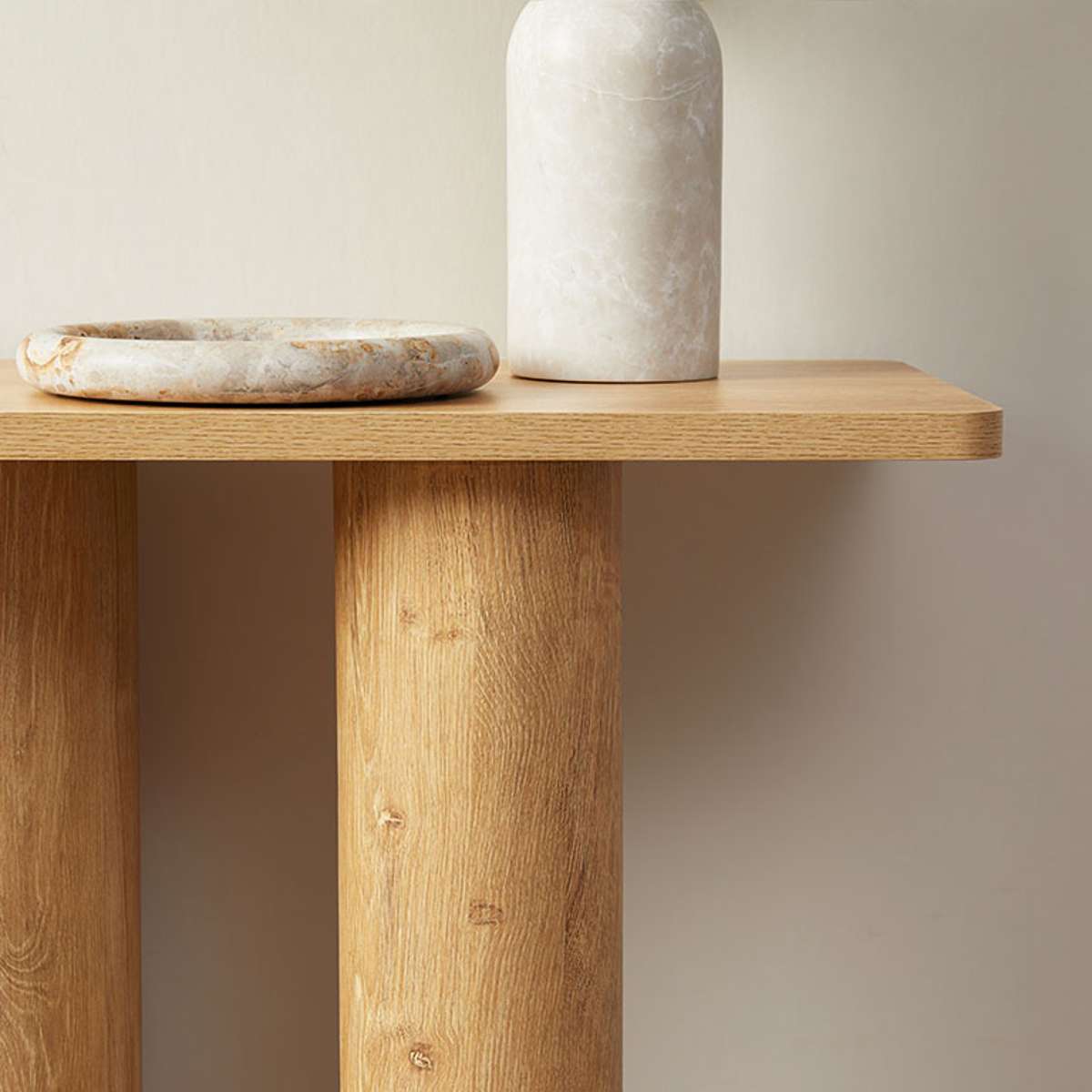 Otis Chunky Leg Console Table - Natural