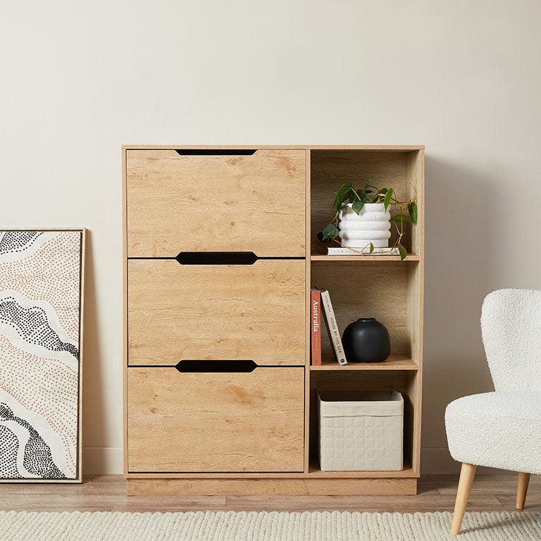 Zack Shoe Cabinet - Natural