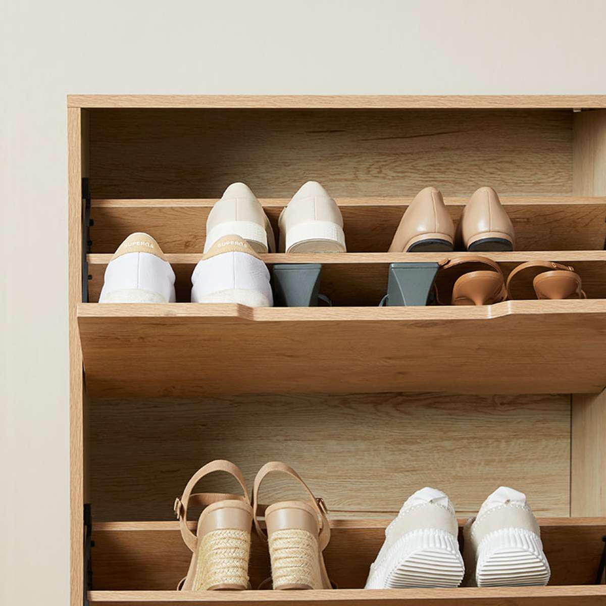 Zack Shoe Cabinet - Natural