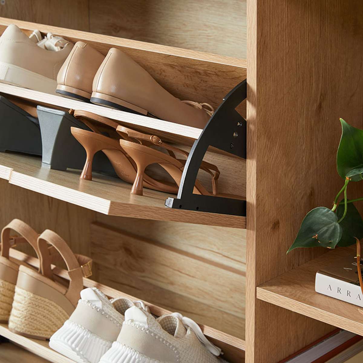 Zack Shoe Cabinet - Natural