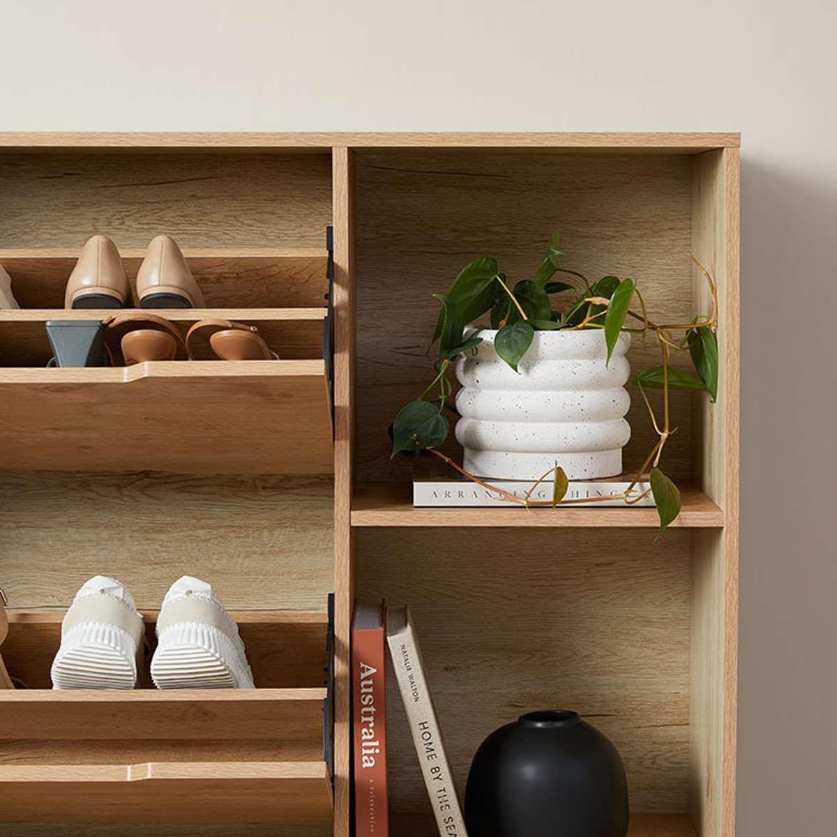 Zack Shoe Cabinet - Natural