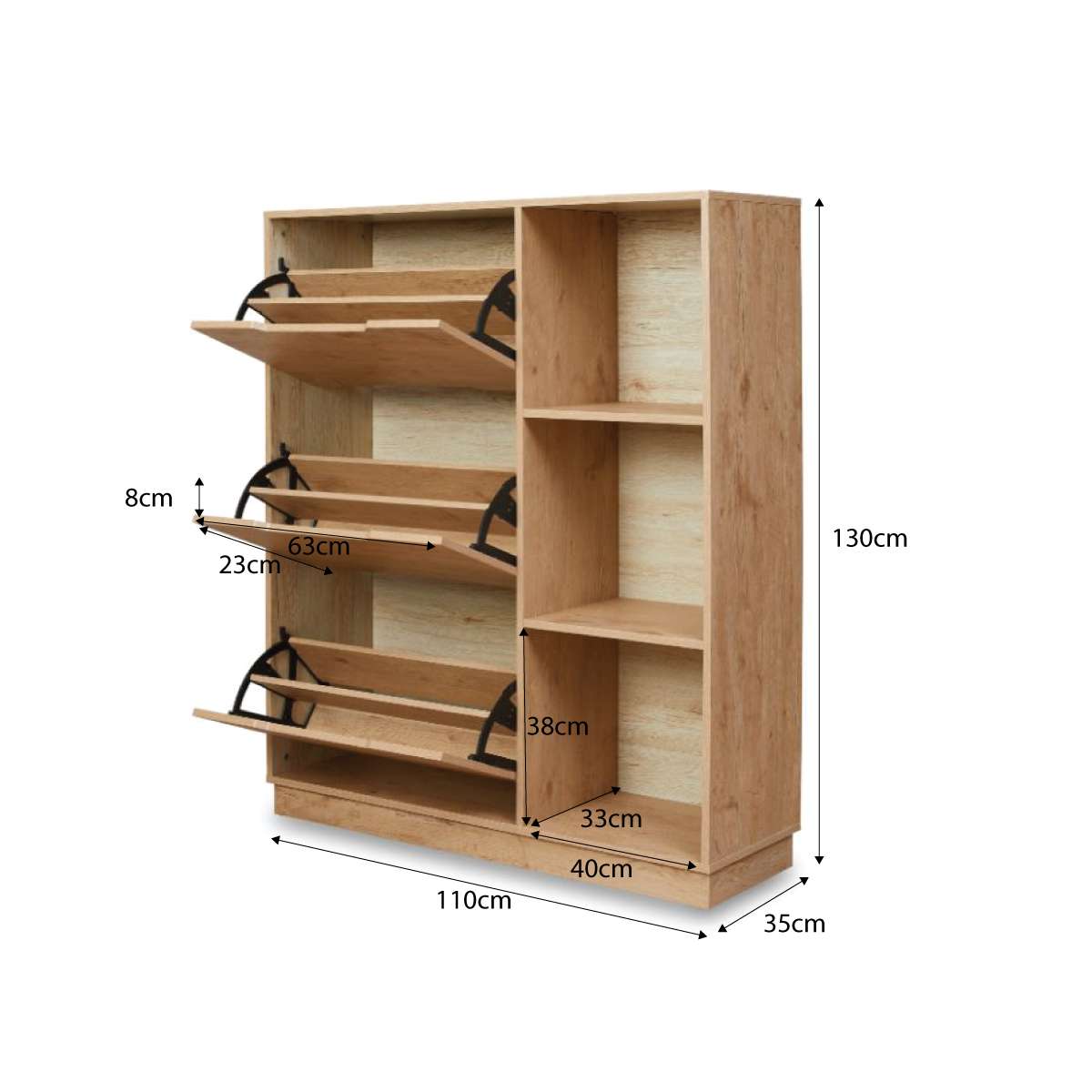 Zack Shoe Cabinet - Natural