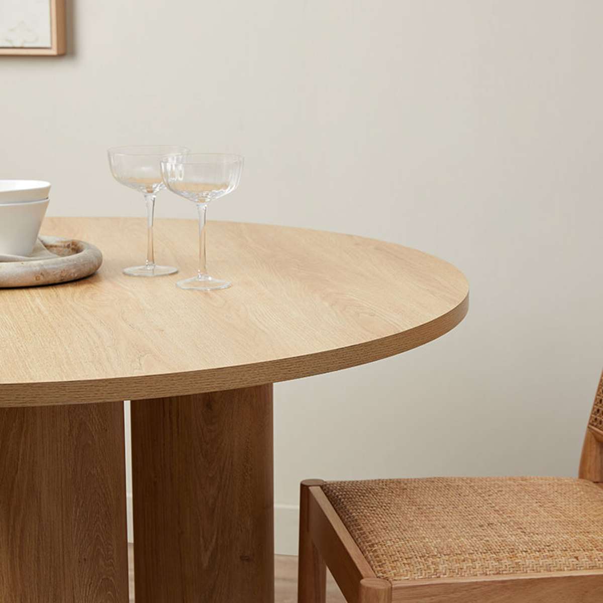 Otis Round Four Seater Dining Table - Natural