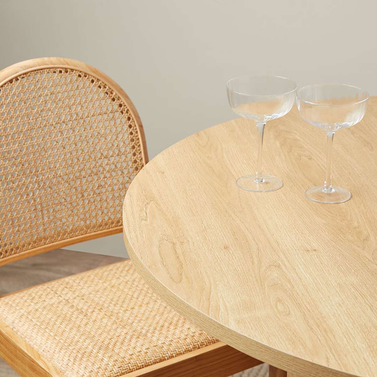 Otis Round Four Seater Dining Table - Natural