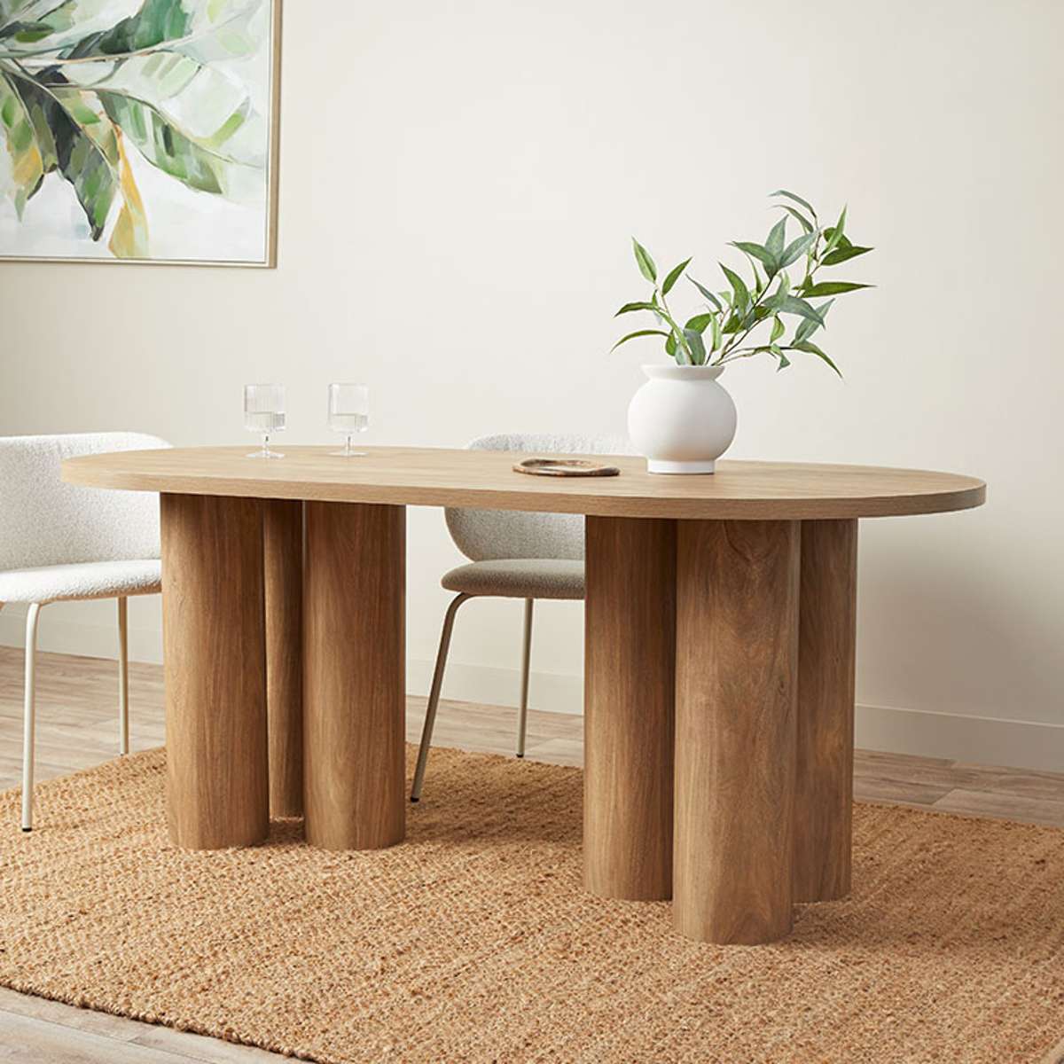 Otis Six Seater Dining Table - Pecan