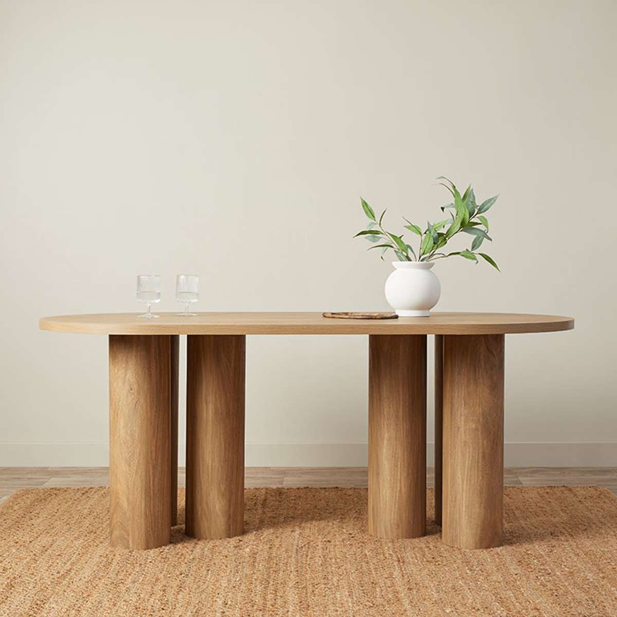 Otis Six Seater Dining Table - Pecan