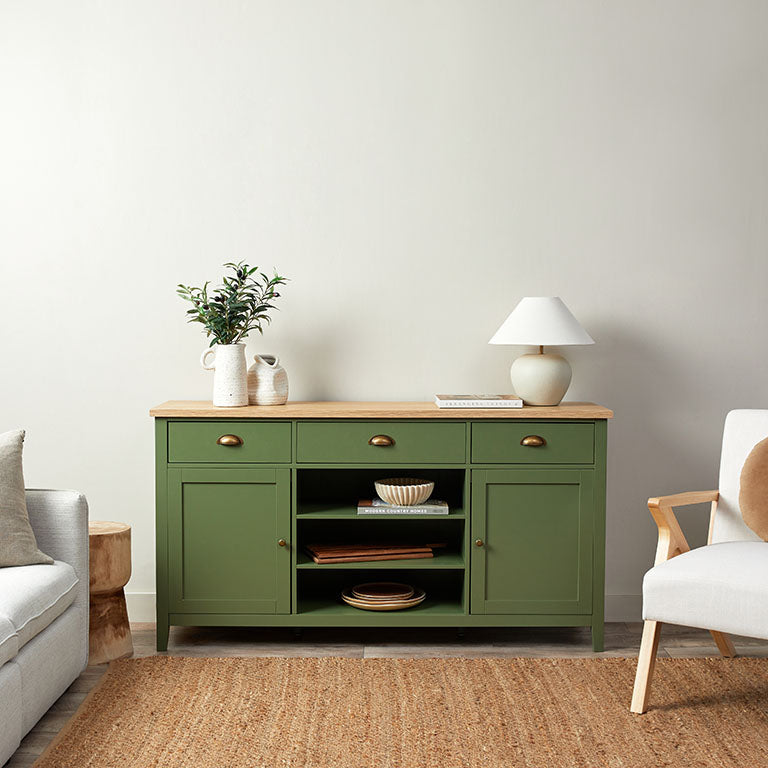 Hastings Buffet - Olive Green/Natural