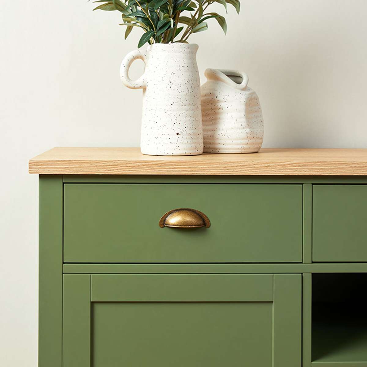 Hastings Buffet - Olive Green/Natural