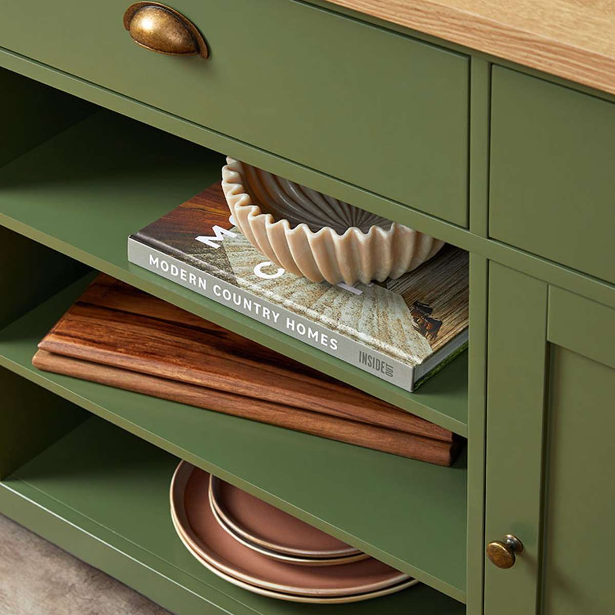 Hastings Buffet - Olive Green/Natural