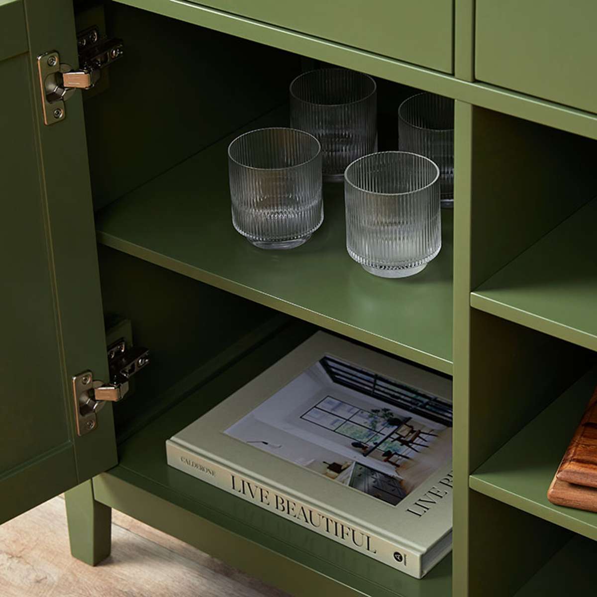 Hastings Buffet - Olive Green/Natural