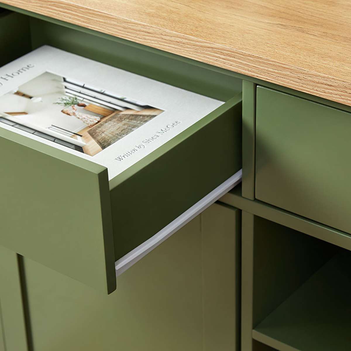 Hastings Buffet - Olive Green/Natural