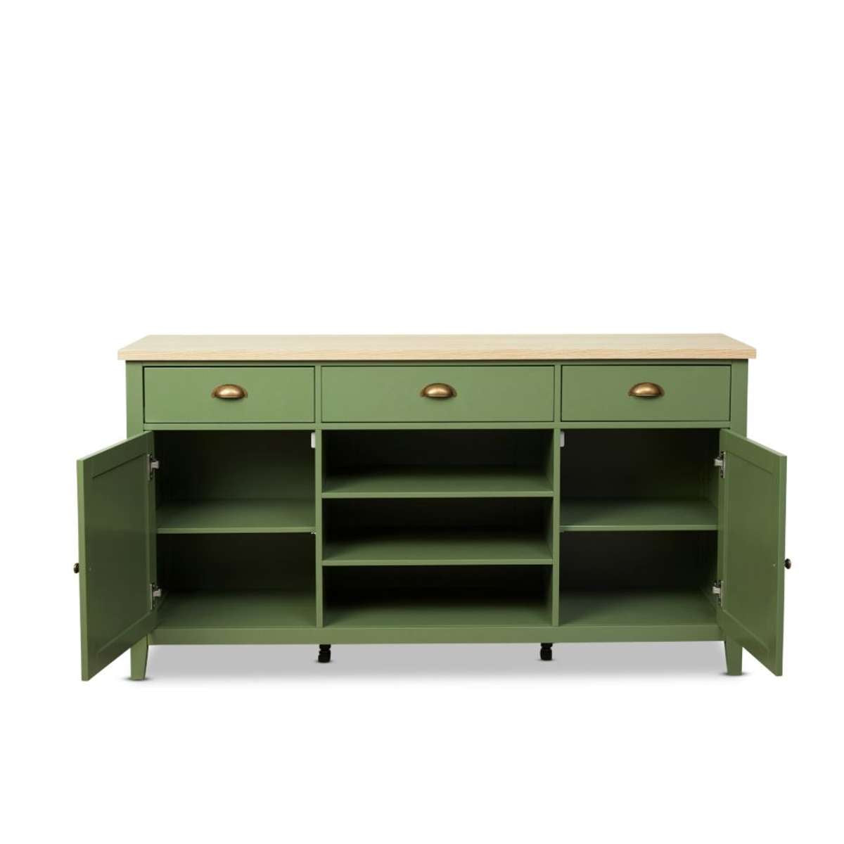 Hastings Buffet - Olive Green/Natural