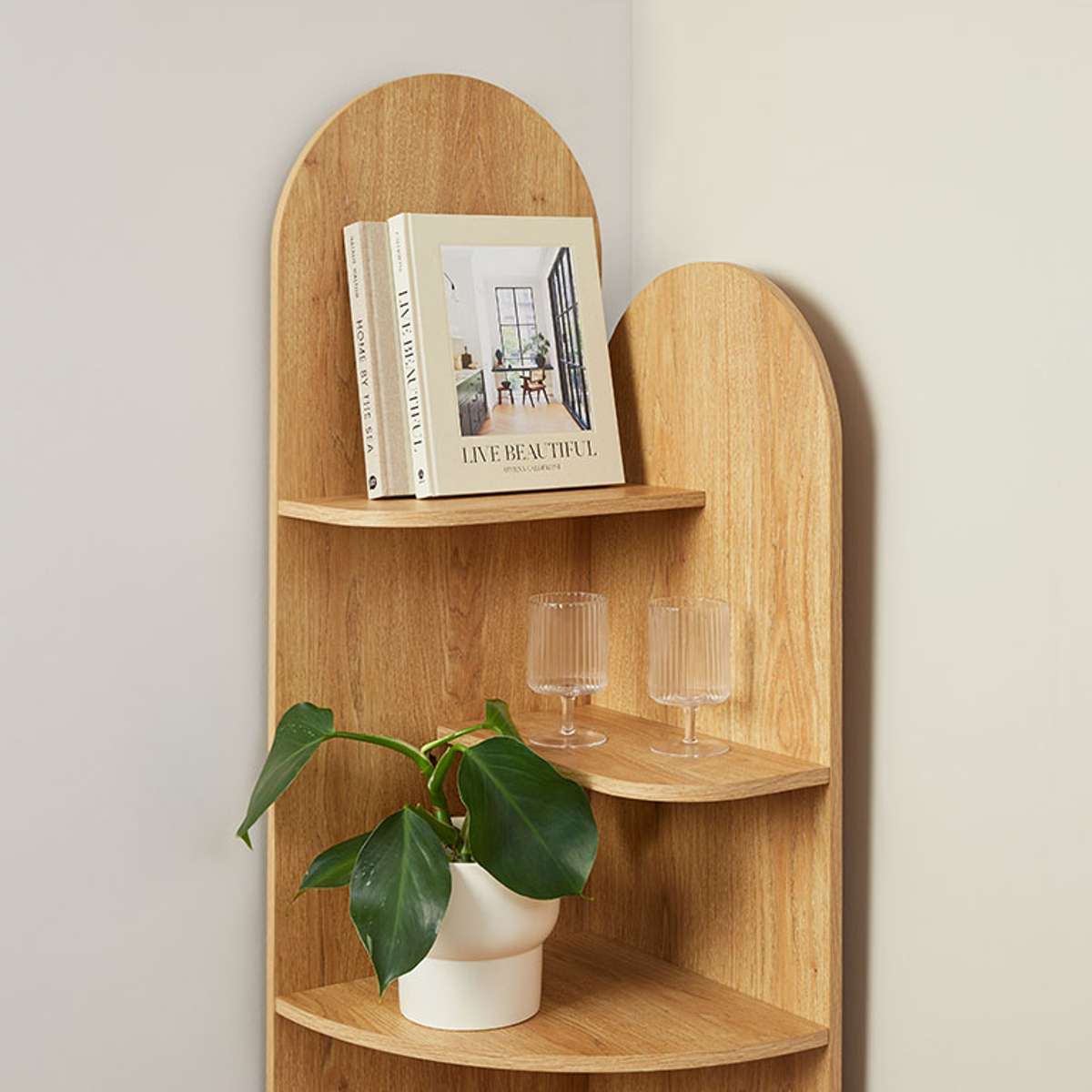 Arched Corner Shelves