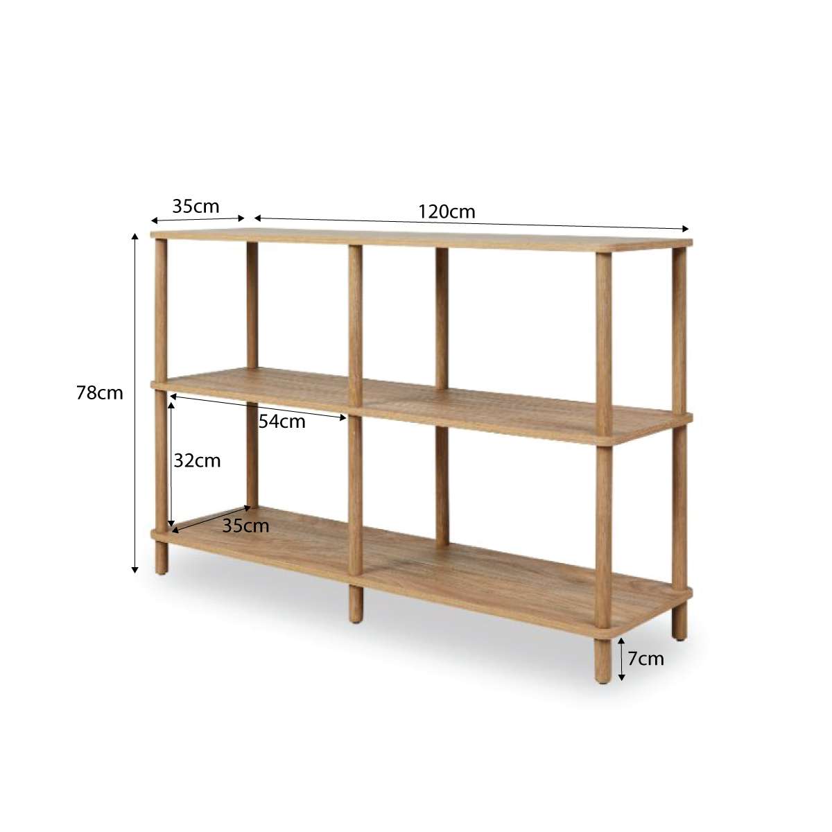 Eden Low Shelf - Pecan