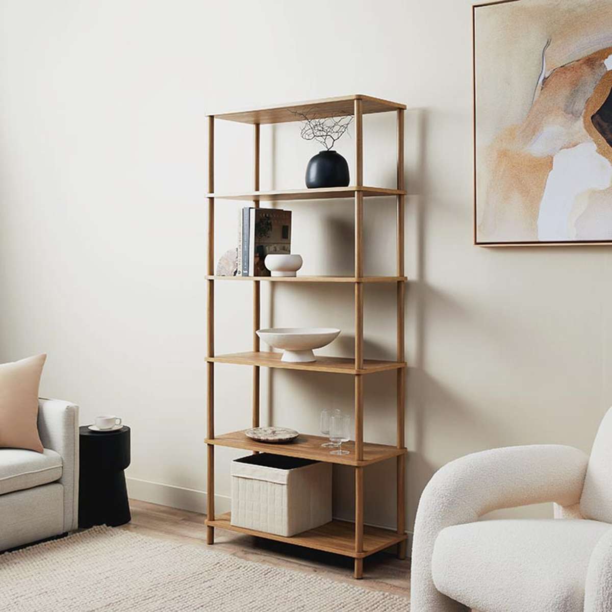 Eden Tall Shelf - Pecan