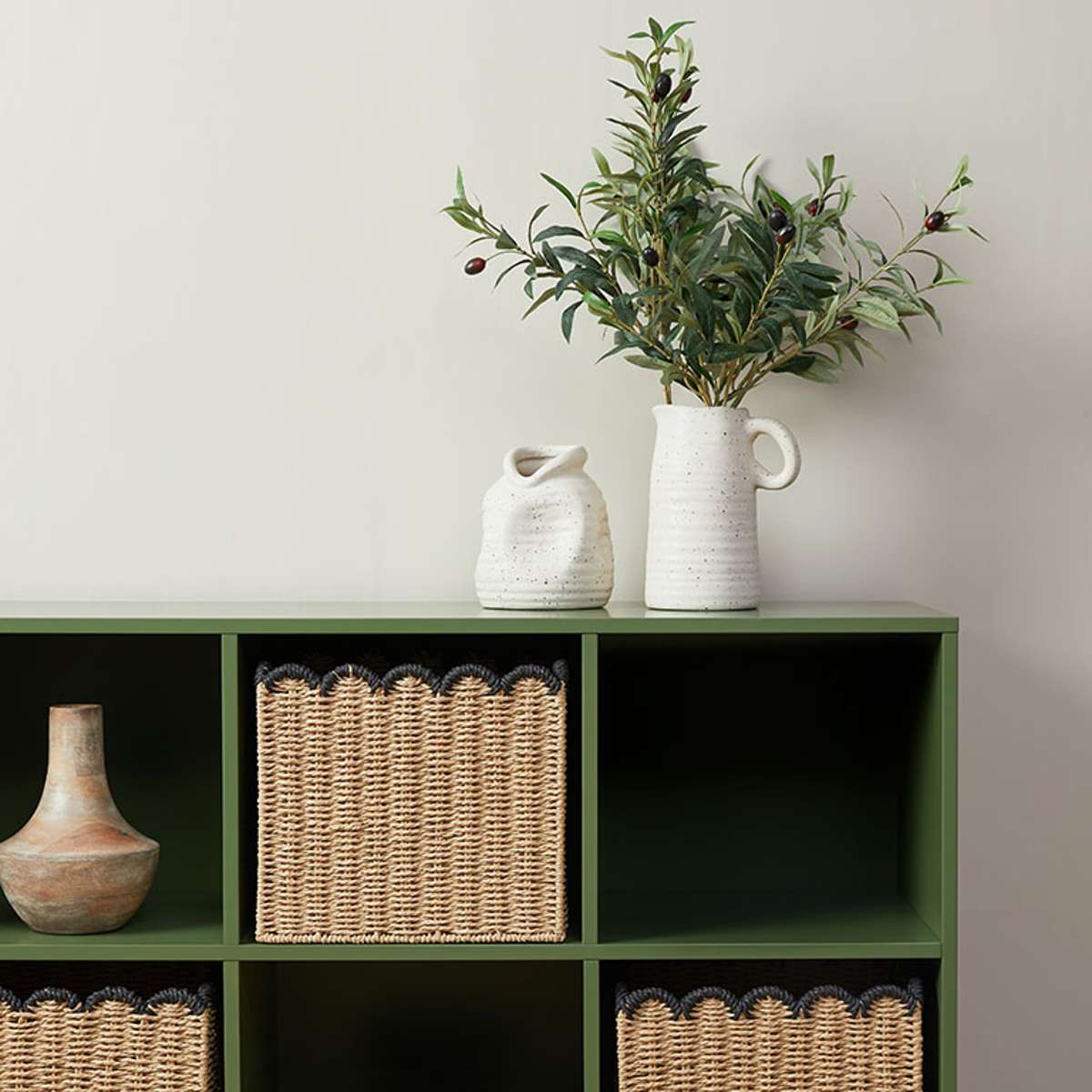 Watson 8 Cube Storage Unit - Olive Green